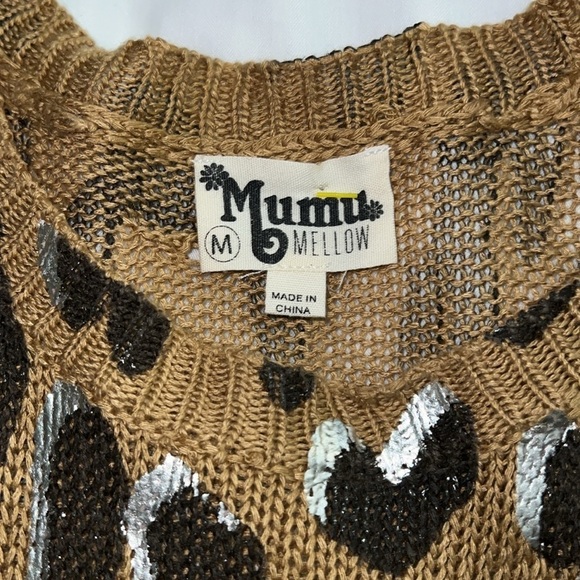 MuMu Mellow Animal Print Sweater M - Picture 5 of 6